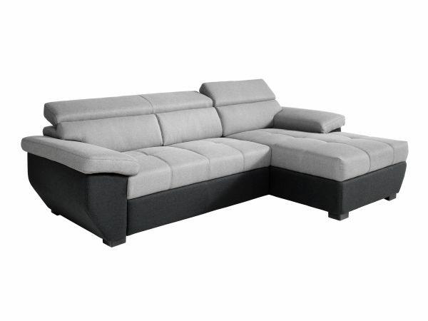 Wohnlandschaft Speedway in Grau mit Bettfunktion - Schwarz/Grau, KONVENTIONELL, Kunststoff/Textil (267/79/170cm) - Mömax