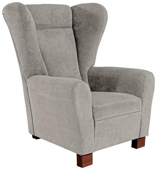 Fotelja Chandler - svijetlo siva/smeđa, Design, tekstil/drvo (95/109/97cm) - Mömax