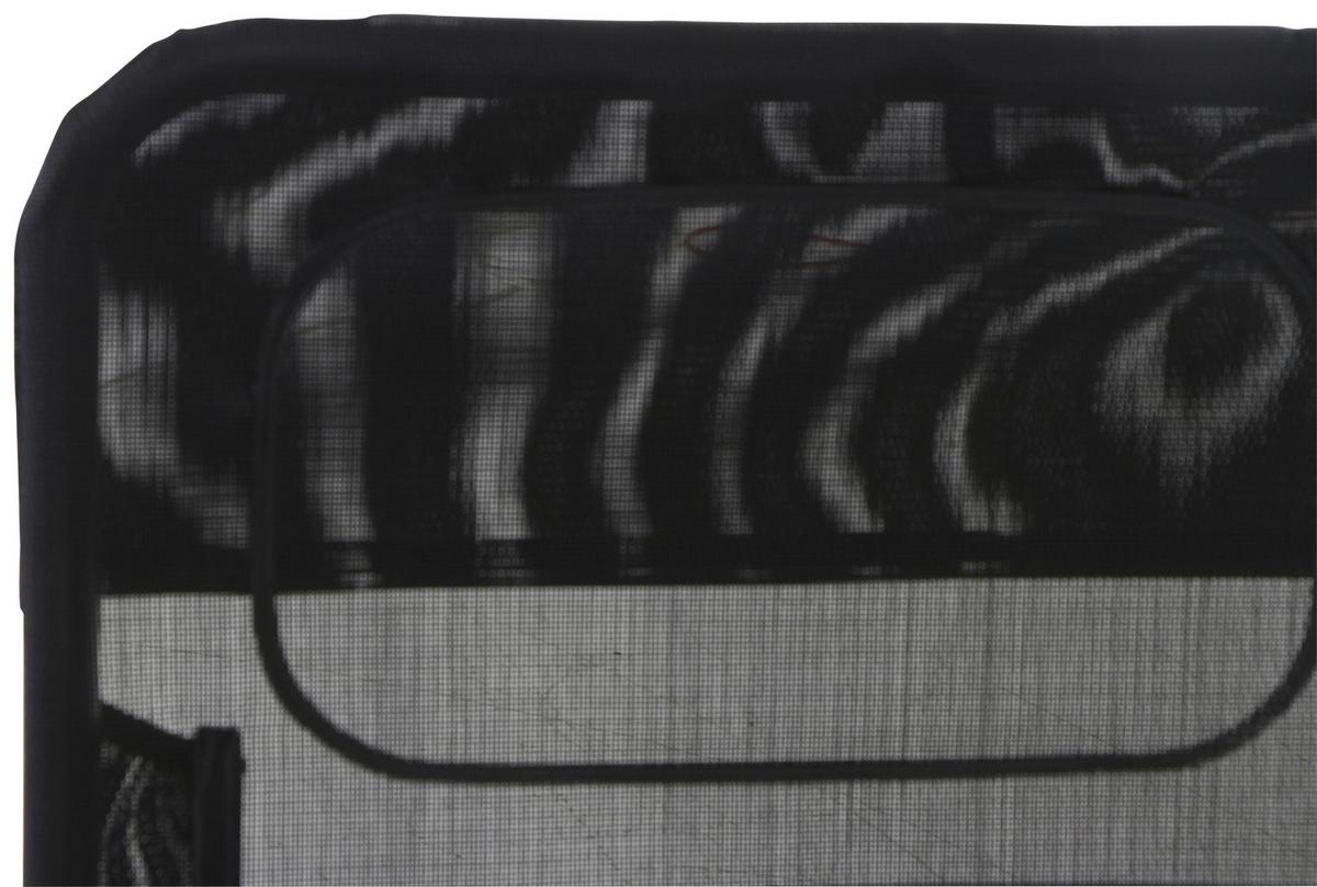 Gartenliege Anco Schwarz Stahl - Anthrazit/Schwarz, MODERN, Textil/Metall (72,5/103,5/144cm) - Siena Garden