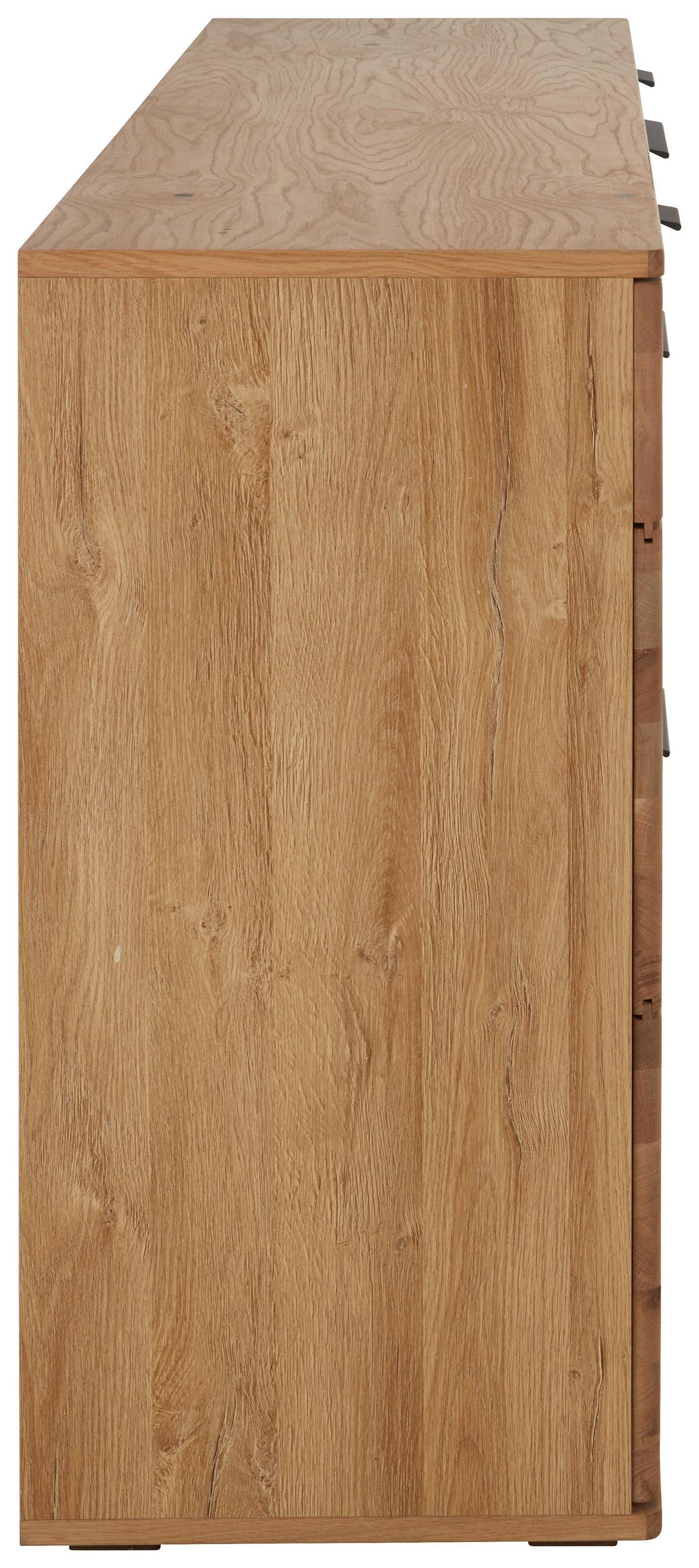Sideboard Valera in Wildeiche - Wildeiche/Schwarz, KONVENTIONELL, Holz/Holzwerkstoff (180/90/44cm) - Premium Living