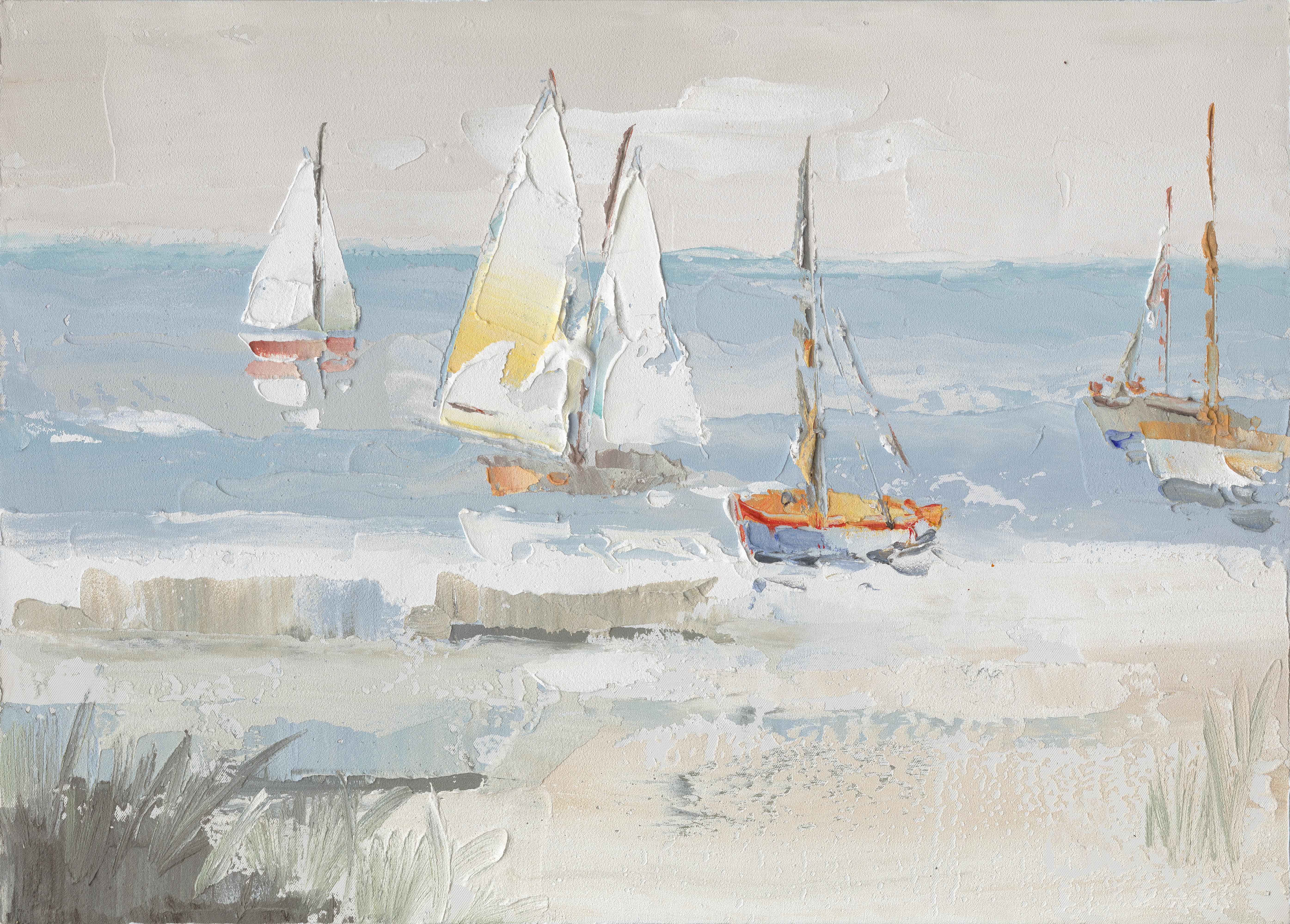 Tablou Summer Sail cca. 120x80 cm - multicolor, Modern, textil/material pe bază de lemn (120/80/3,8cm) - Mömax