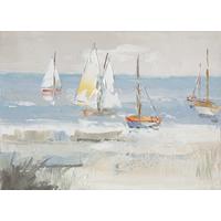 Tablou Summer Sail cca. 120x80 cm - multicolor, Modern, textil/material pe bază de lemn (120/80/3,8cm) - Mömax