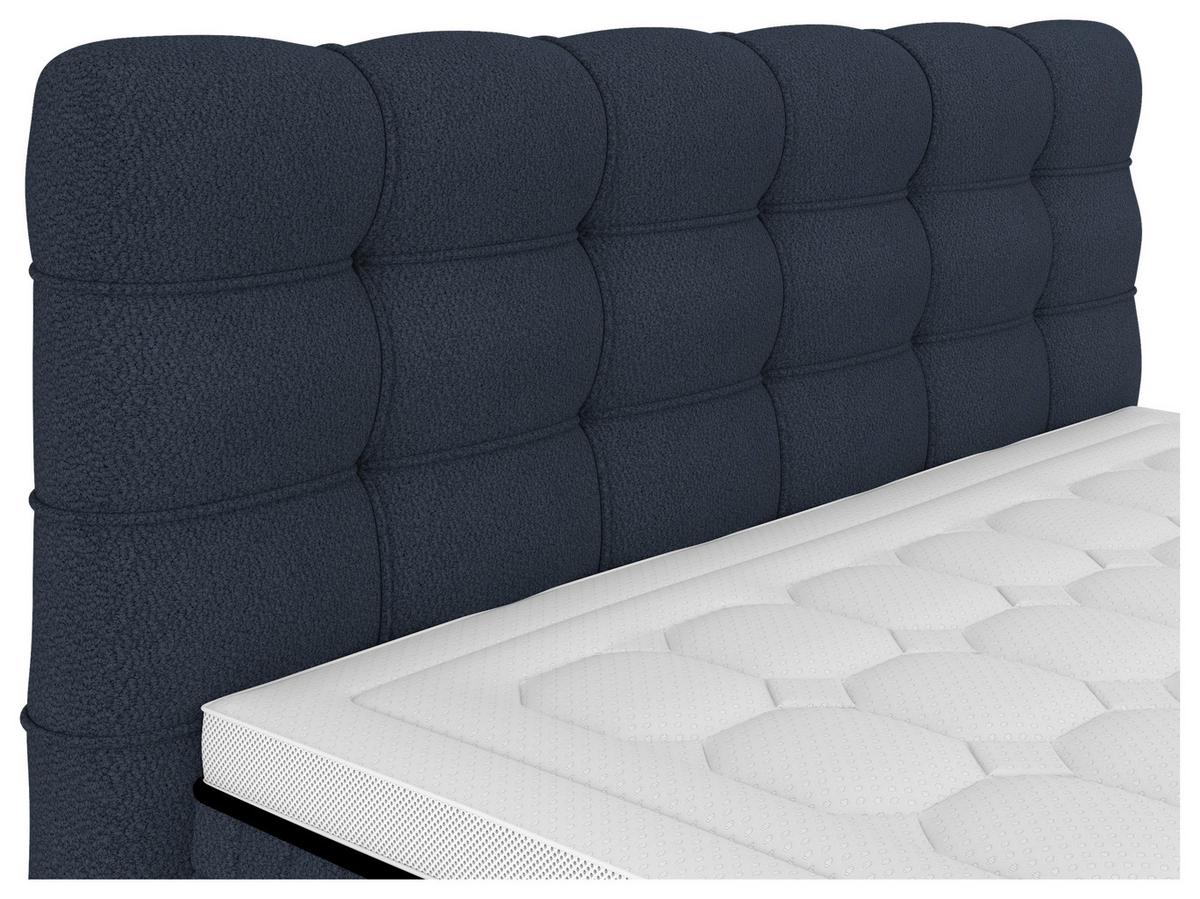 Boxspringbett Carmen C Blau ca. 180x200cm - Blau, Konventionell, Holz/Holzwerkstoff (180/200cm) - Premium Living