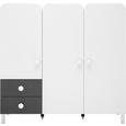 Kommode Grau/Weiß - Alufarben, KONVENTIONELL, Holzwerkstoff/Kunststoff (140/133/41cm) - MODERN LIVING