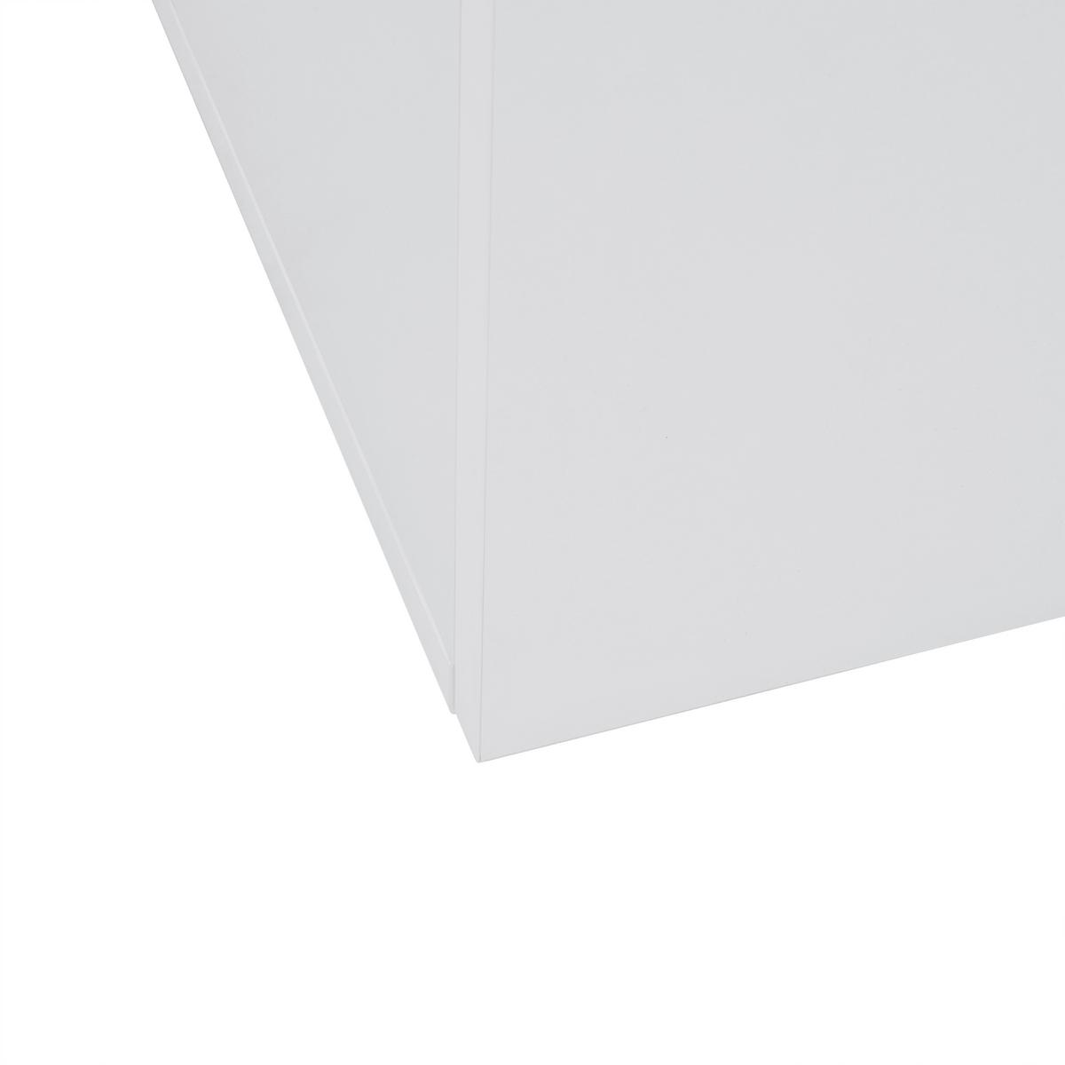 Hochschrank Basix Weiß ca. 30x185x39,6cm - Chromfarben/Weiß, Basics, Holzwerkstoff/Kunststoff (30/185/39,6cm) - Mömax