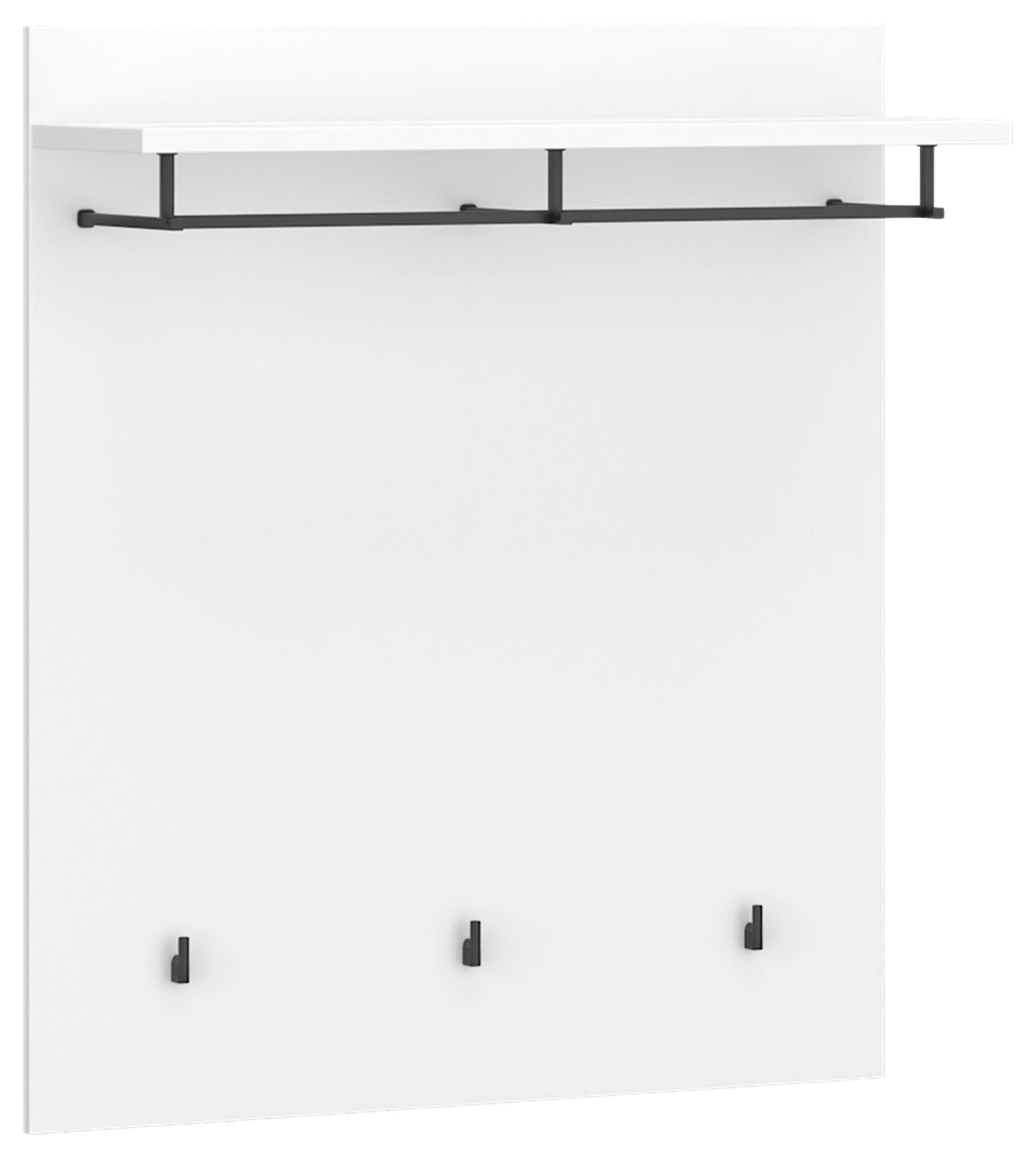 Garderobni Panel Turino Neo, Bela - bela, Moderno, leseni material (86/101/29,6cm)