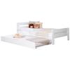 Bett Bennet mit Ausziehbett ca. 90x200 cm Weiß - Naturfarben/Weiß, MODERN, Holz/Textil (90/200cm) - MID.YOU