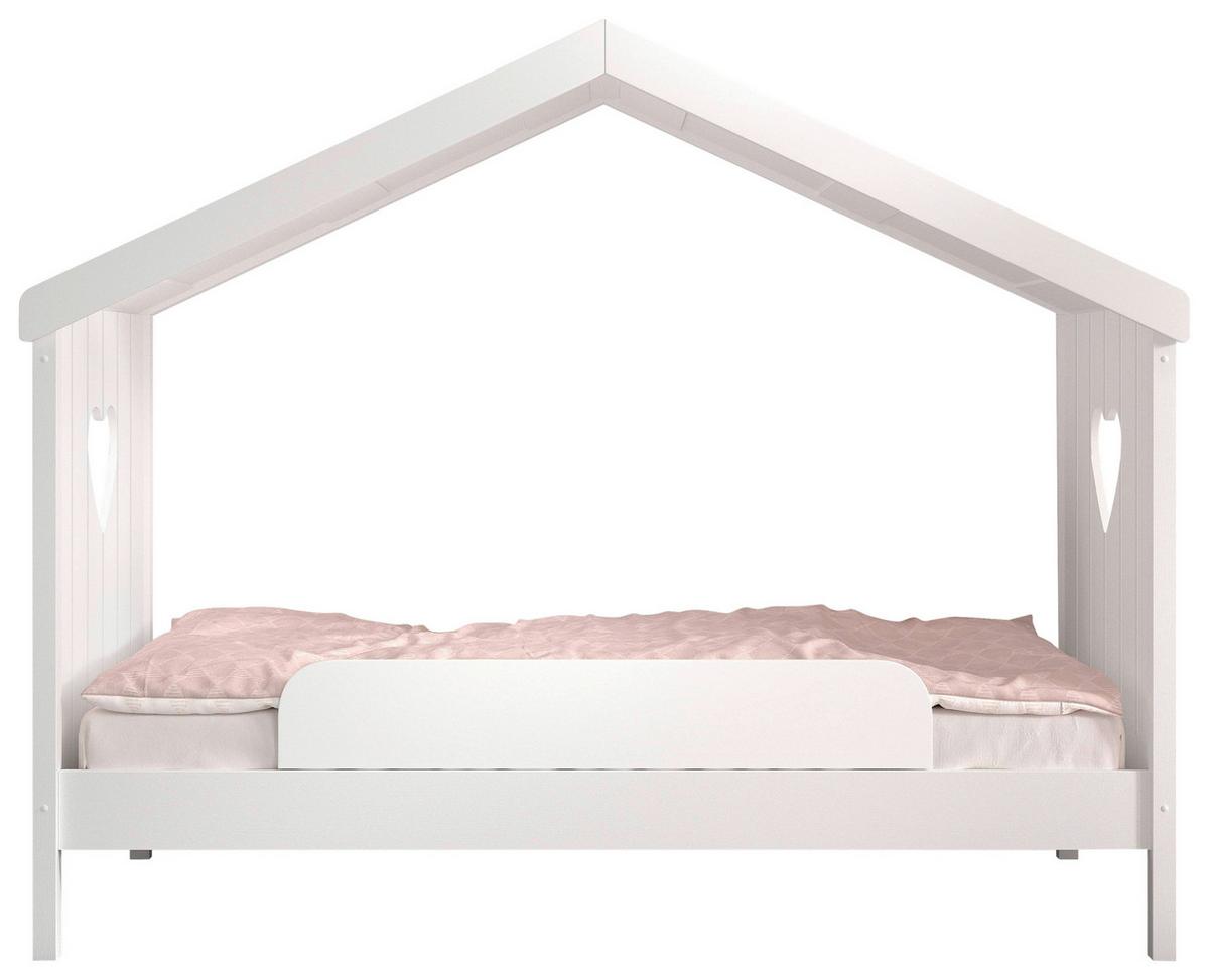 Hausbett Amori m. Sicherung ca. 90x200 cm Weiß - Weiß, Natur, Holz/Holzwerkstoff (90/200cm) - Vipack