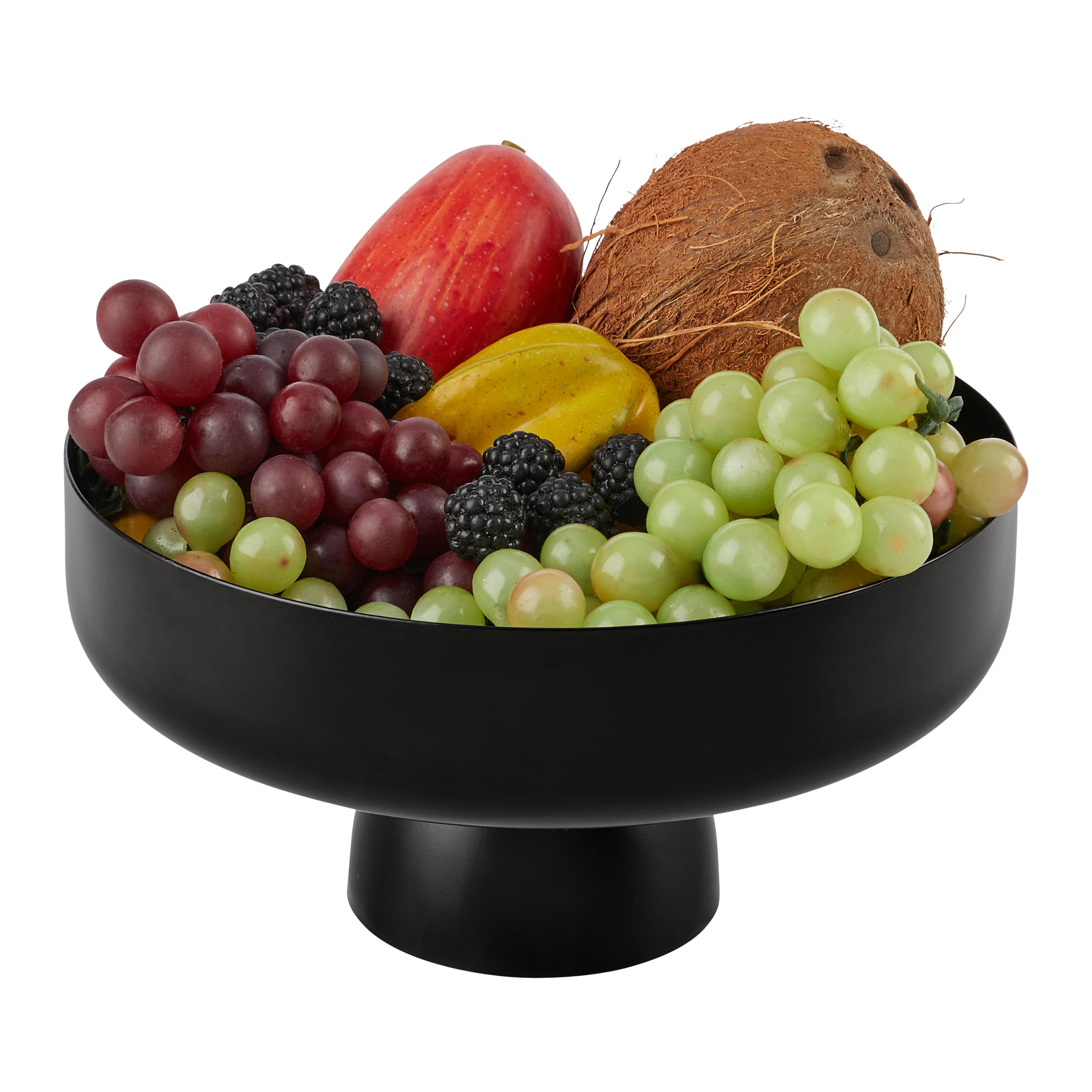 FRUKTSKÅL BETTY - svart, Modern, metall (25/13cm) - Mömax