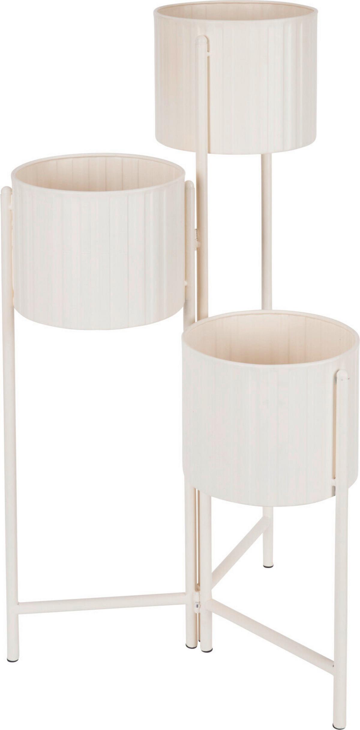 Növénytartó Flowers - fehér, fém (39/29/68cm)