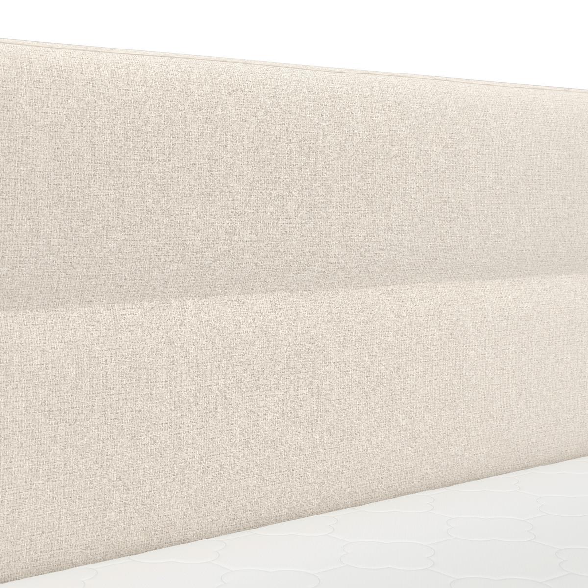 Pat boxspring bej Marco cca 160x200 cm bej cu topper - crem, Modern, lemn/textil (160/200cm) - Bessagi
