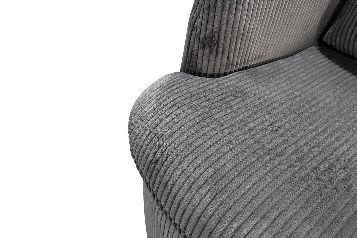 Sessel HARMONY Dunkelgrau, Cord - Dunkelgrau, Basics, Textil (72/78/77cm) - MID.YOU