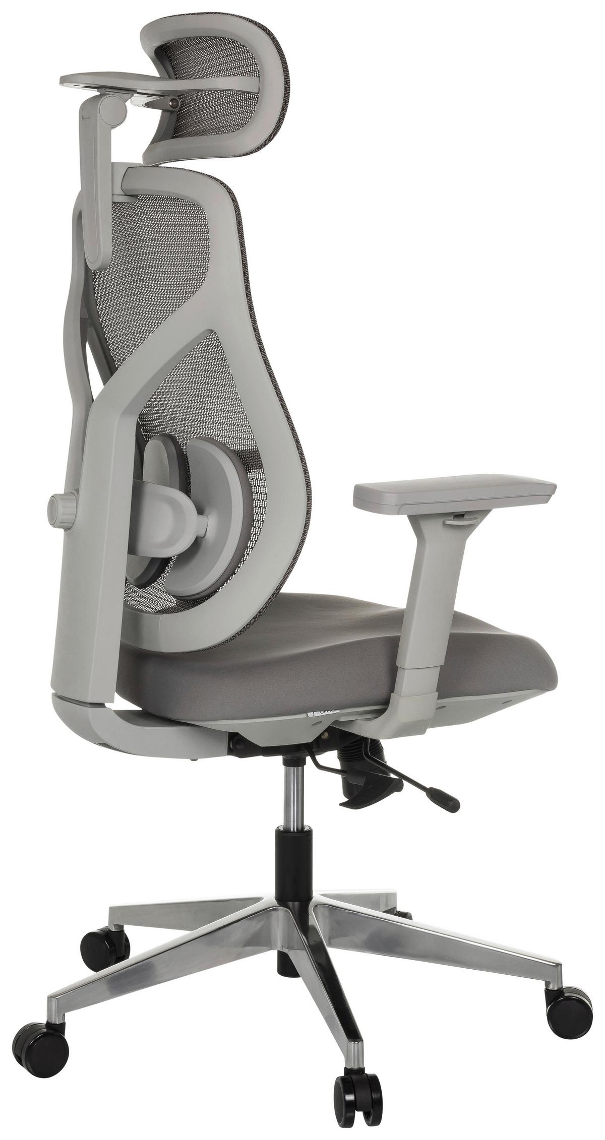 Pisarniški Stol Cassilis W, Siva - srebrne barve/siva, Moderno, kovina/umetna masa (71/123 - 146/65cm) - MID.YOU