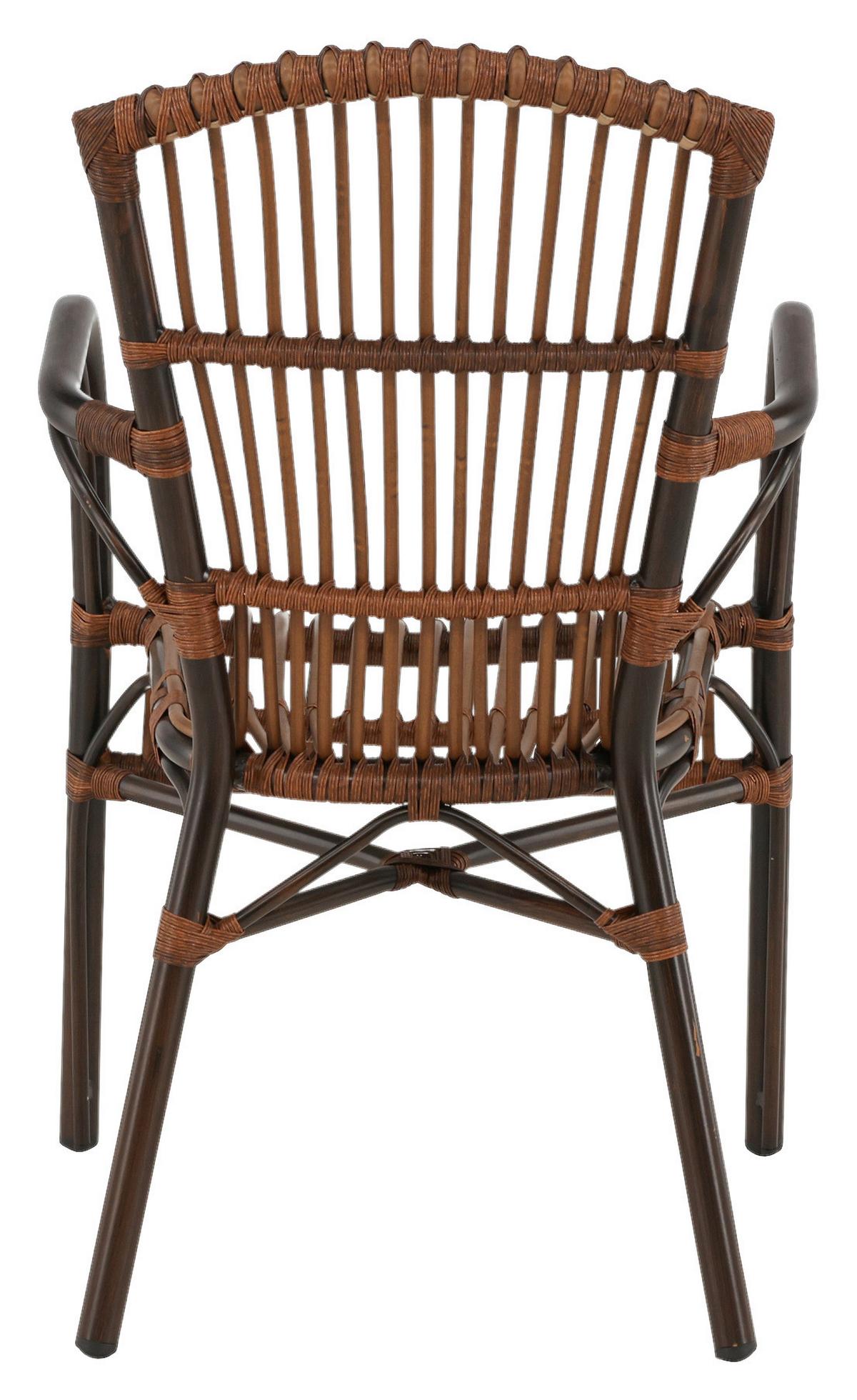 Gartensessel Galera ca. 55x90x63 cm Braun - Braun, KONVENTIONELL, Metall (55/90/63cm) - Gardenson