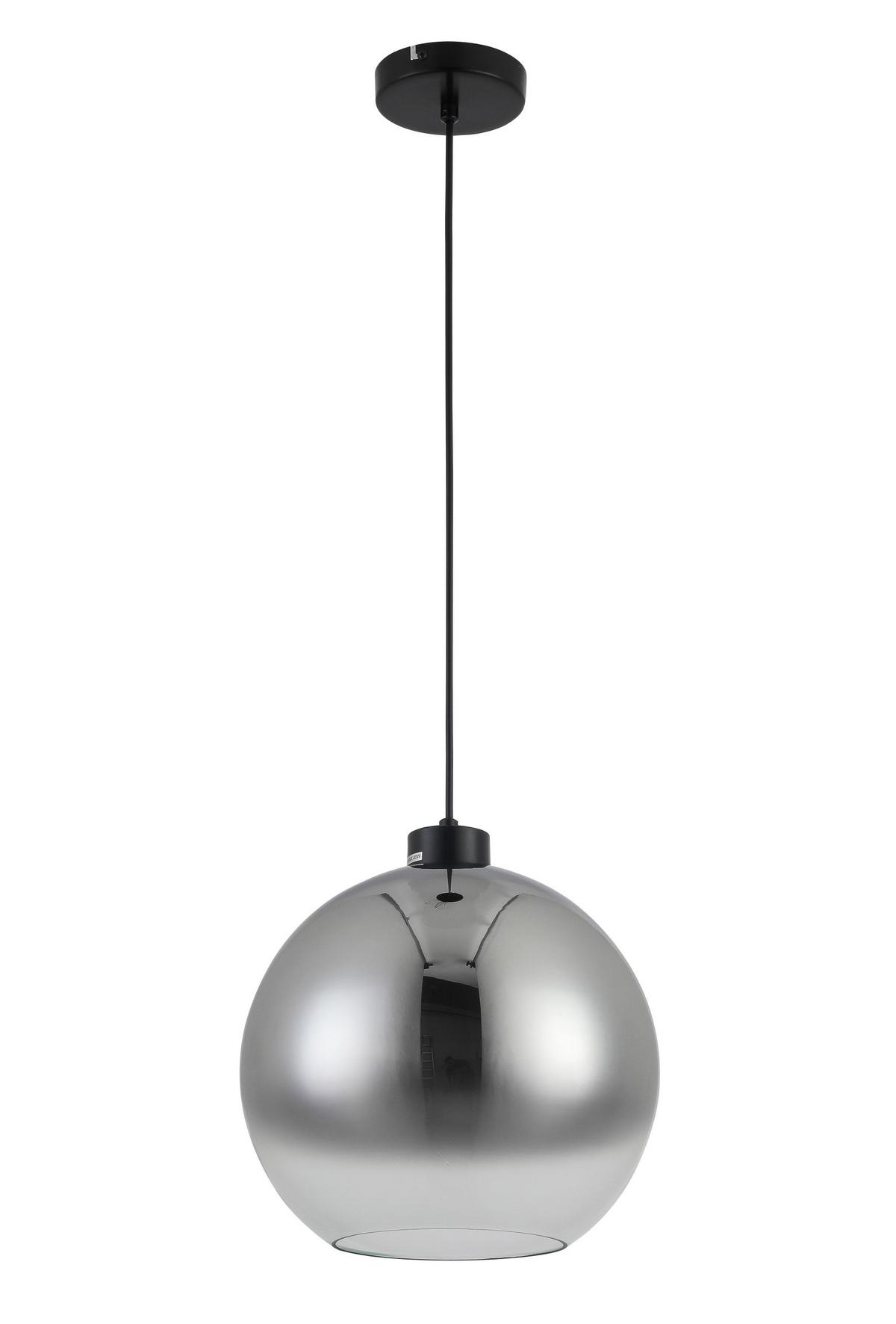 LAMPA WISZĄCA SMOKEY *DK* - antracytowy/kolor chromowy, Lifestyle, metal/szkło (30/120cm) - Dieter Knoll