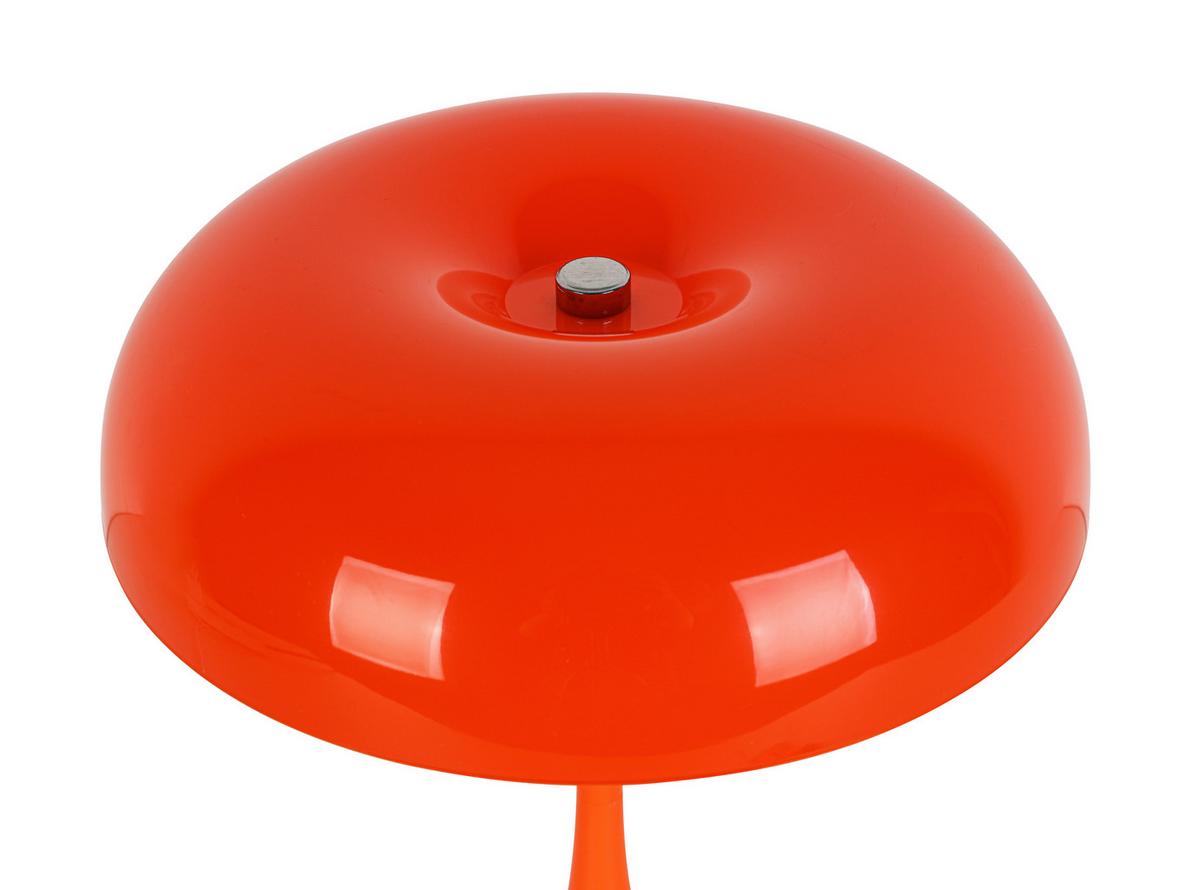 Veioză cu acumulator Retro - culoare crom/portocaliu, Modern, plastic/metal (19,5/24cm) - Mömax