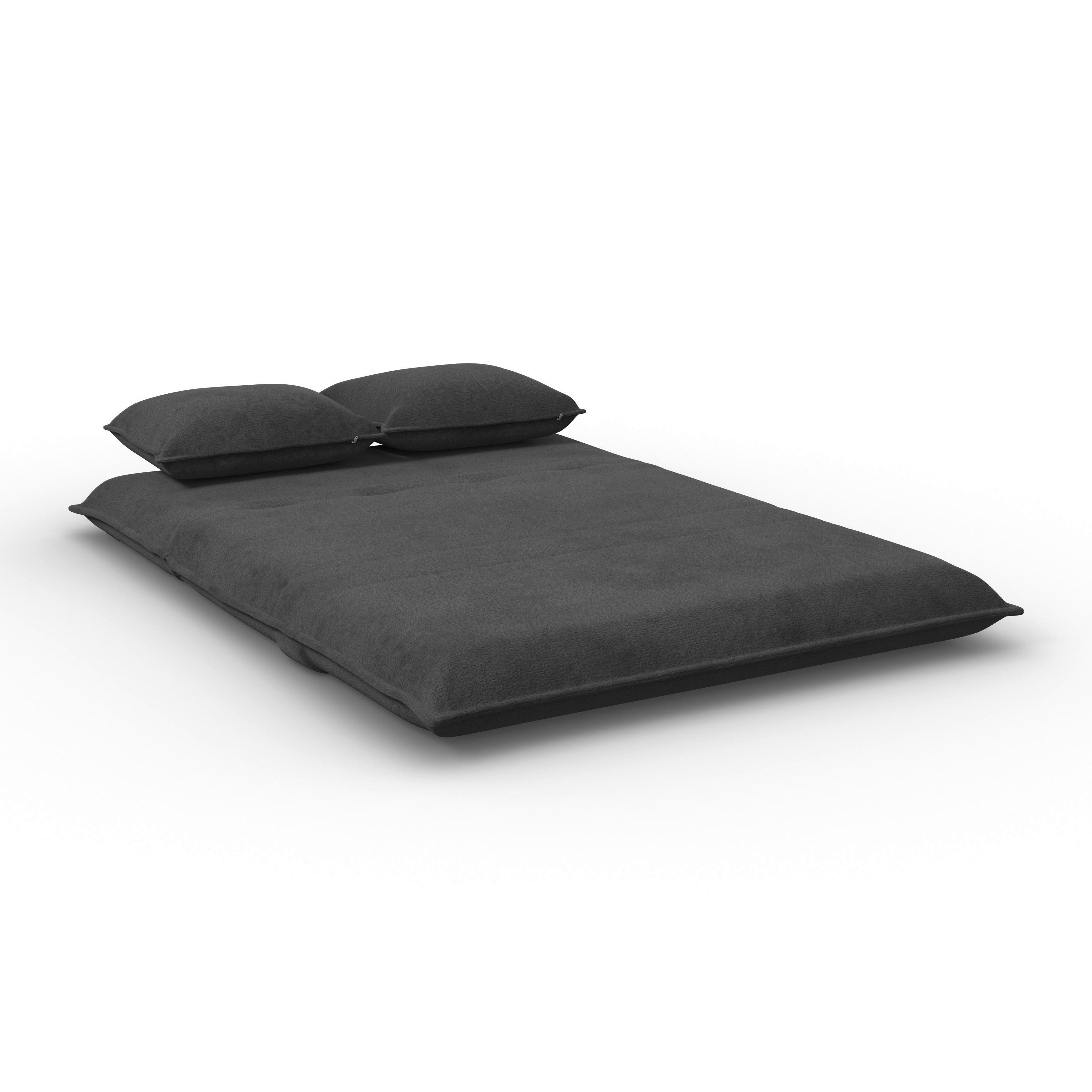BÄDDSOFFA MACY - mörkgrå, Modern, metall/textil (141/68/87cm) - Bessagi Home