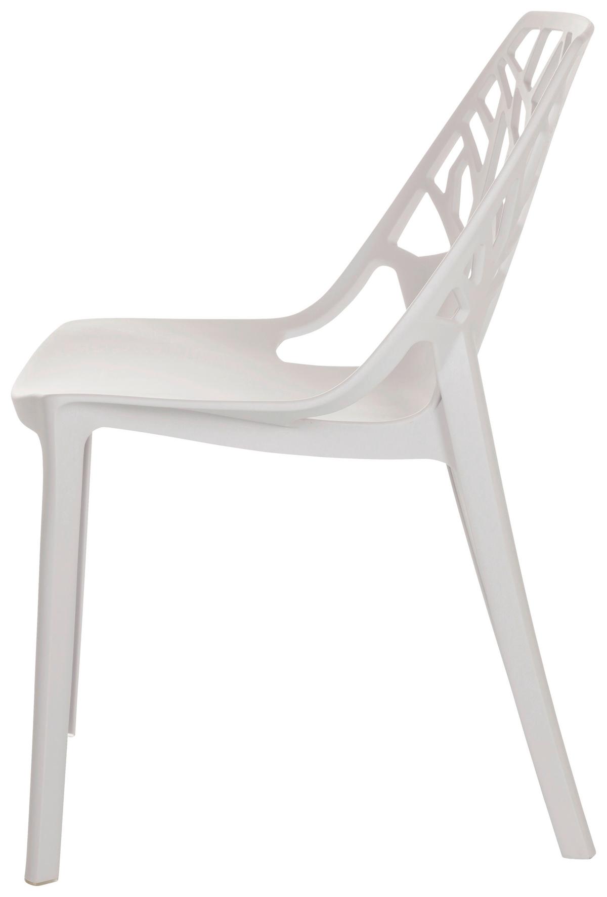 Stol Artifo Tri, Bela - bela, Basics, umetna masa (47/80/56cm) - MID.YOU