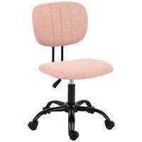 Drehstuhl Tom Rosa - Schwarz/Rosa, MODERN, Textil/Metall (55/79-89/56cm) - Mömax