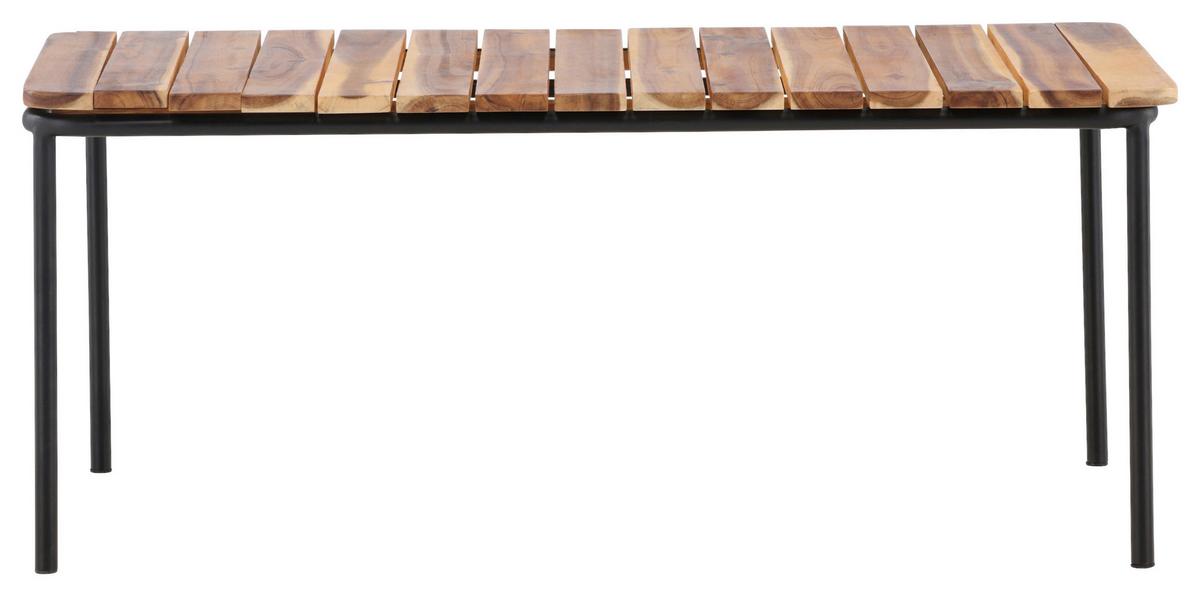 Loungetisch Penh ca. 100x65x40 cm Akazie massiv - Naturfarben, KONVENTIONELL, Holz/Metall (100/65/40cm) - Gardenson