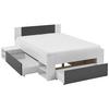 SÄNG AZURRO 2-140 - vit/antracit, Modern, trämaterial (140/200cm) - Mömax