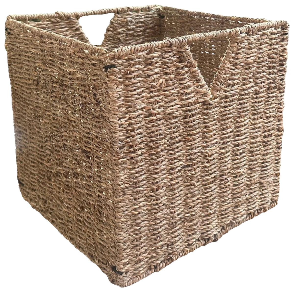 Regalkorb Mia Naturfarben - Naturfarben, KONVENTIONELL, Naturmaterialien/Metall (33/32/33cm) - Zandiara