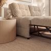 SLAAPBANK LIARA - Beige/Zwart, Modern, Hout/Textiel (137/87/110cm) - Bessagi Home