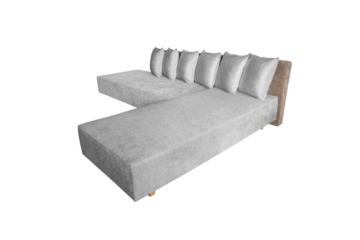 Boxspring Kanapéágy Bloom - krémszínű/barna, Modern, műanyag/faalapú anyag (292/79/215cm)