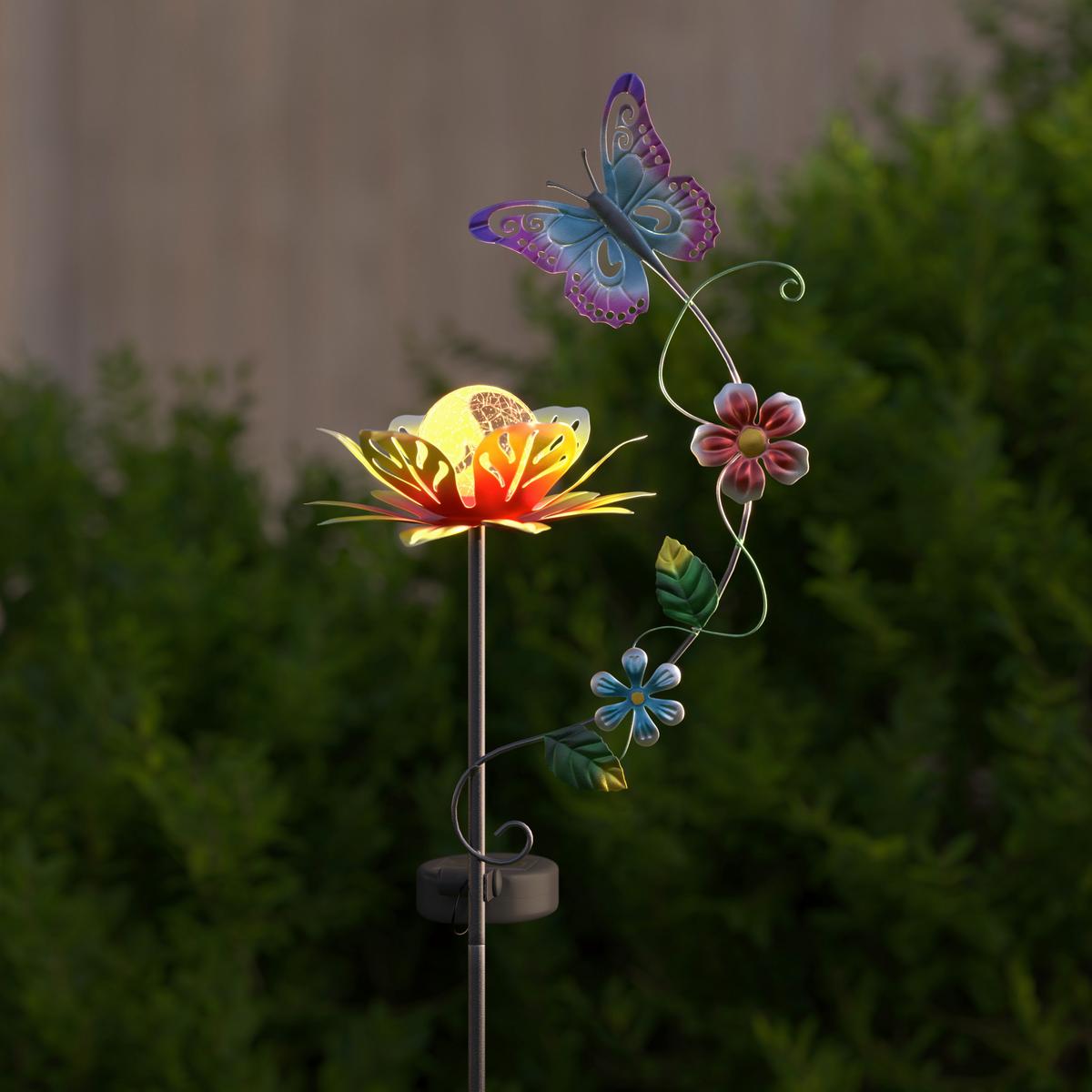 LAMPA SOLARNA ANEMONE - przejrzysty, Lifestyle, tworzywo sztuczne/metal (21,5/82/15,2cm) - Ambia Garden