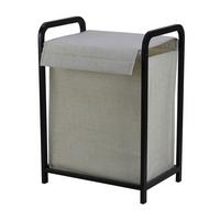 Košara Za Perilo Nuxio - črna/bež, Moderno, karton/tekstil (45/31/62cm) - Mömax