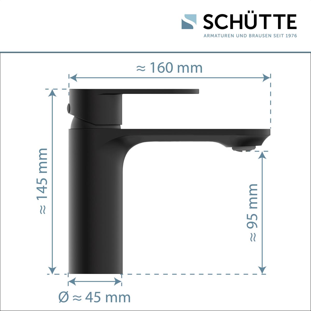 Mosdó Csaptelep Montana - fekete, fém (16/14,5/4,5cm) - Mömax