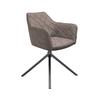 Stol Patti, Bež, Vrtljiv - črna/bež, Konvencionalno, kovina/tekstil (58/81/54cm)
