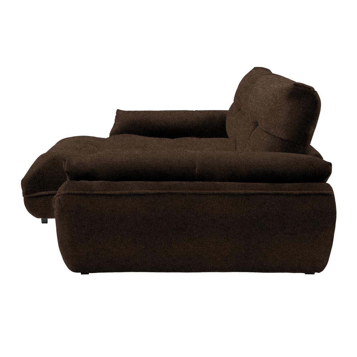 Wohnlandschaft Vivo Dunkelbraun - Dunkelbraun/Schwarz, MODERN, Kunststoff/Textil (179/63/317cm) - Premium Living