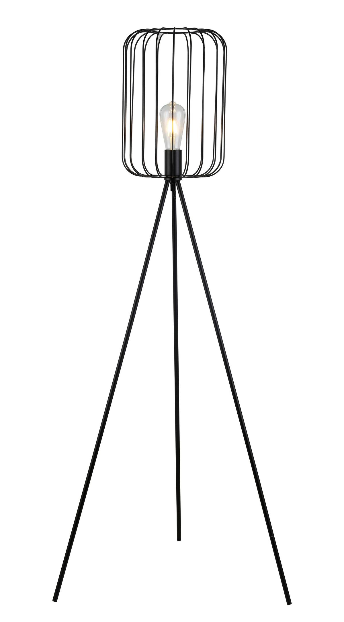 Állólámpa Haruto - fekete, Lifestyle, fém (26/104-140cm) - Modern Living