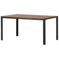 Gartentisch Break ca. 150x90 cm Natur - Schwarz/Naturfarben, KONVENTIONELL, Kunststoff/Metall (150/90/75cm) - Gardenson