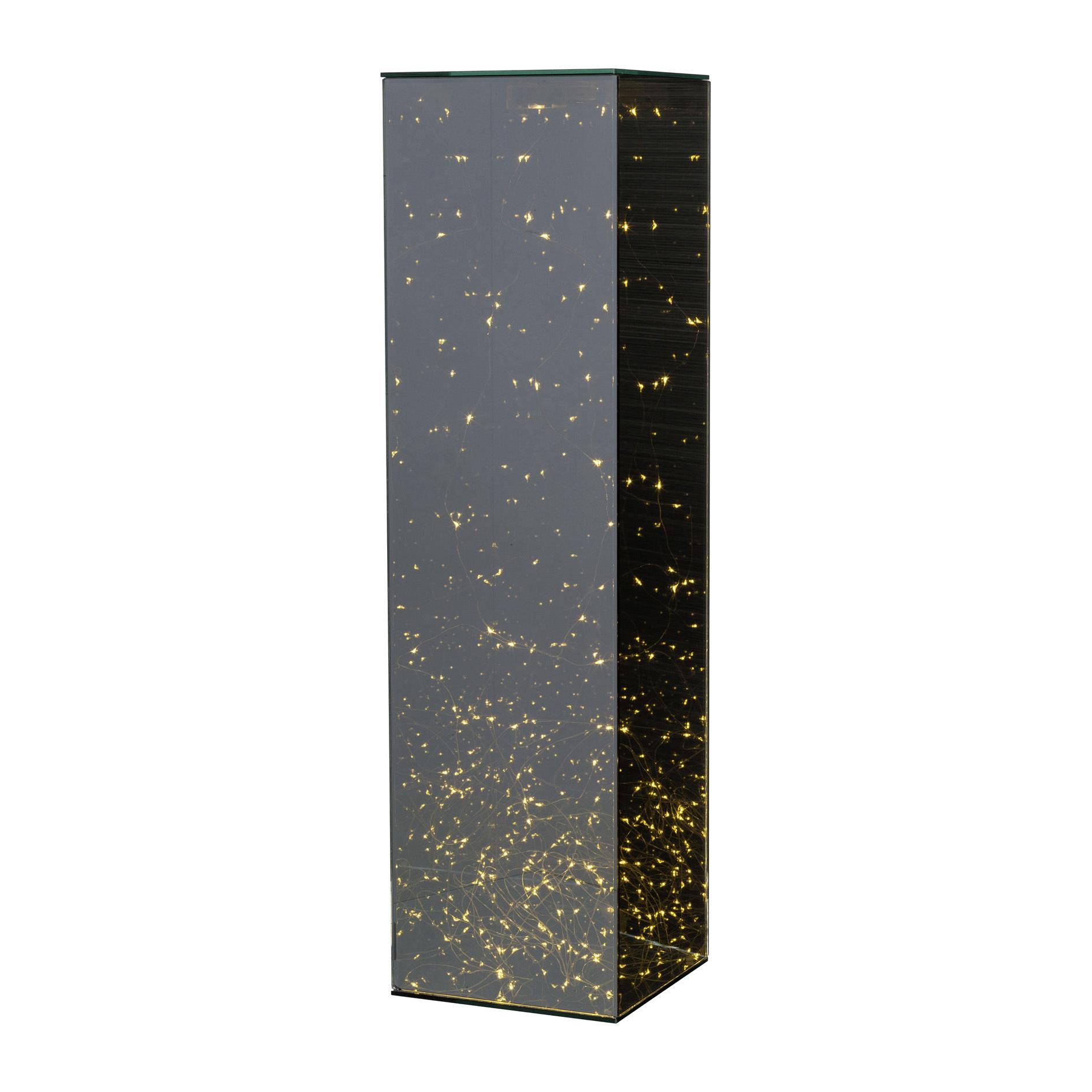 Dekosäule in Schwarz - Schwarz, Trend, Glas (20/75/20cm)