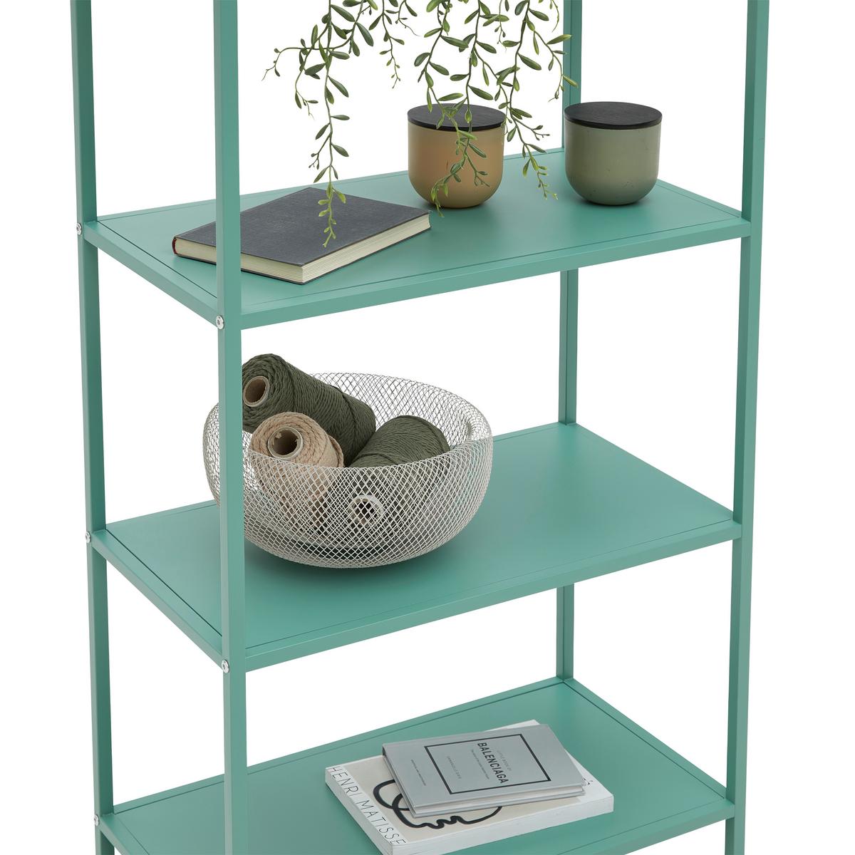 Etajeră HAVANNA - verde, Modern, metal/material pe bază de lemn (60/113/33cm) - Modern Living