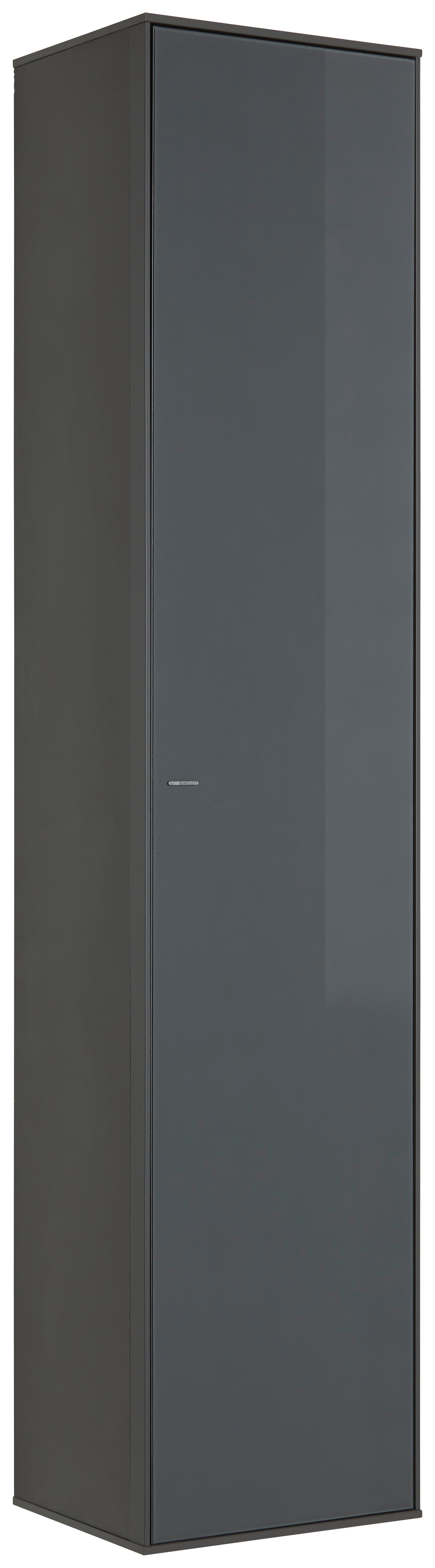 Fali Elem Max Box - antracit, Modern, faalapú anyag/Üveg (38/175/32cm) - Premium Living