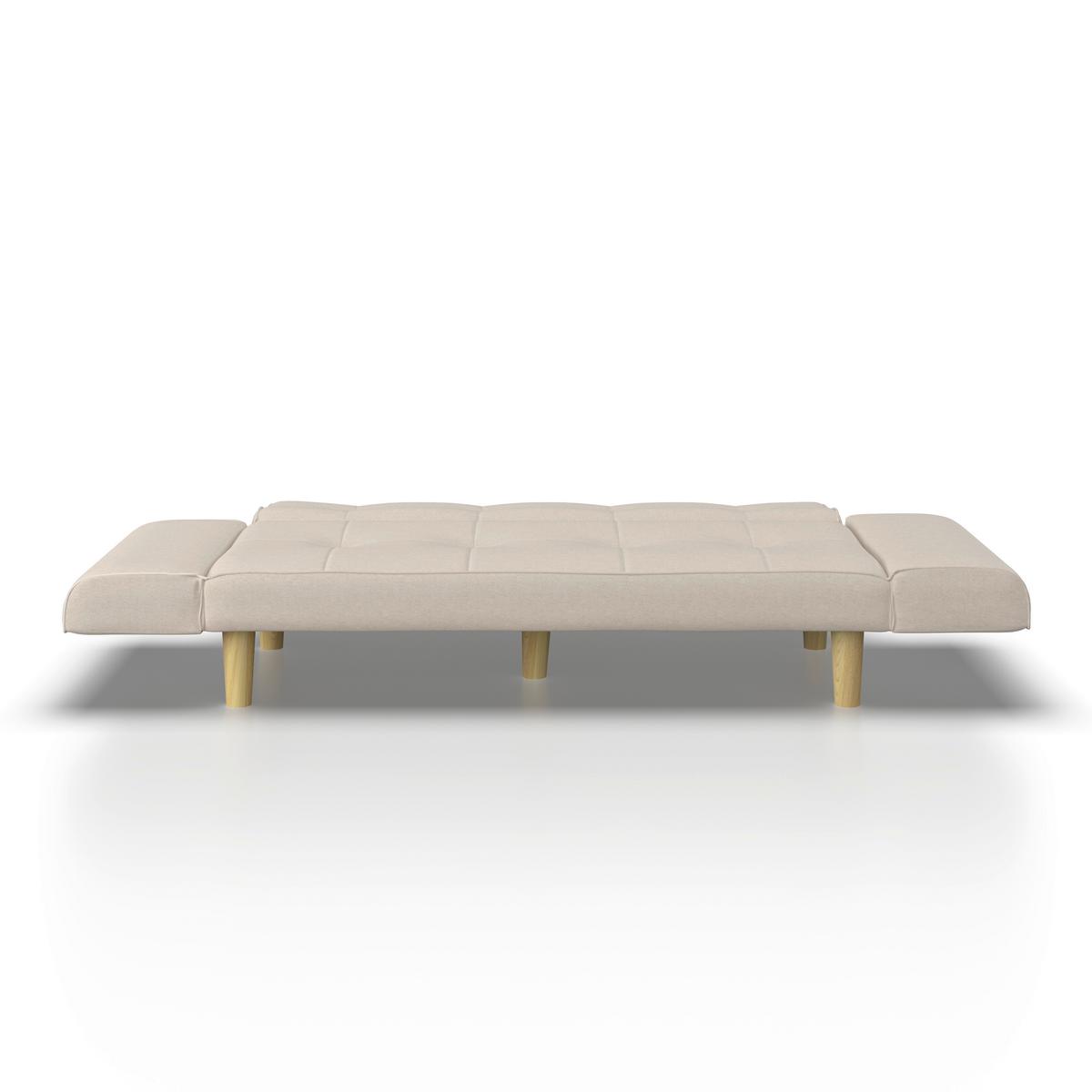 Canapea extensibila MIRIAM - bej, Modern, lemn/textil (176/71/85cm) - Bessagi Home