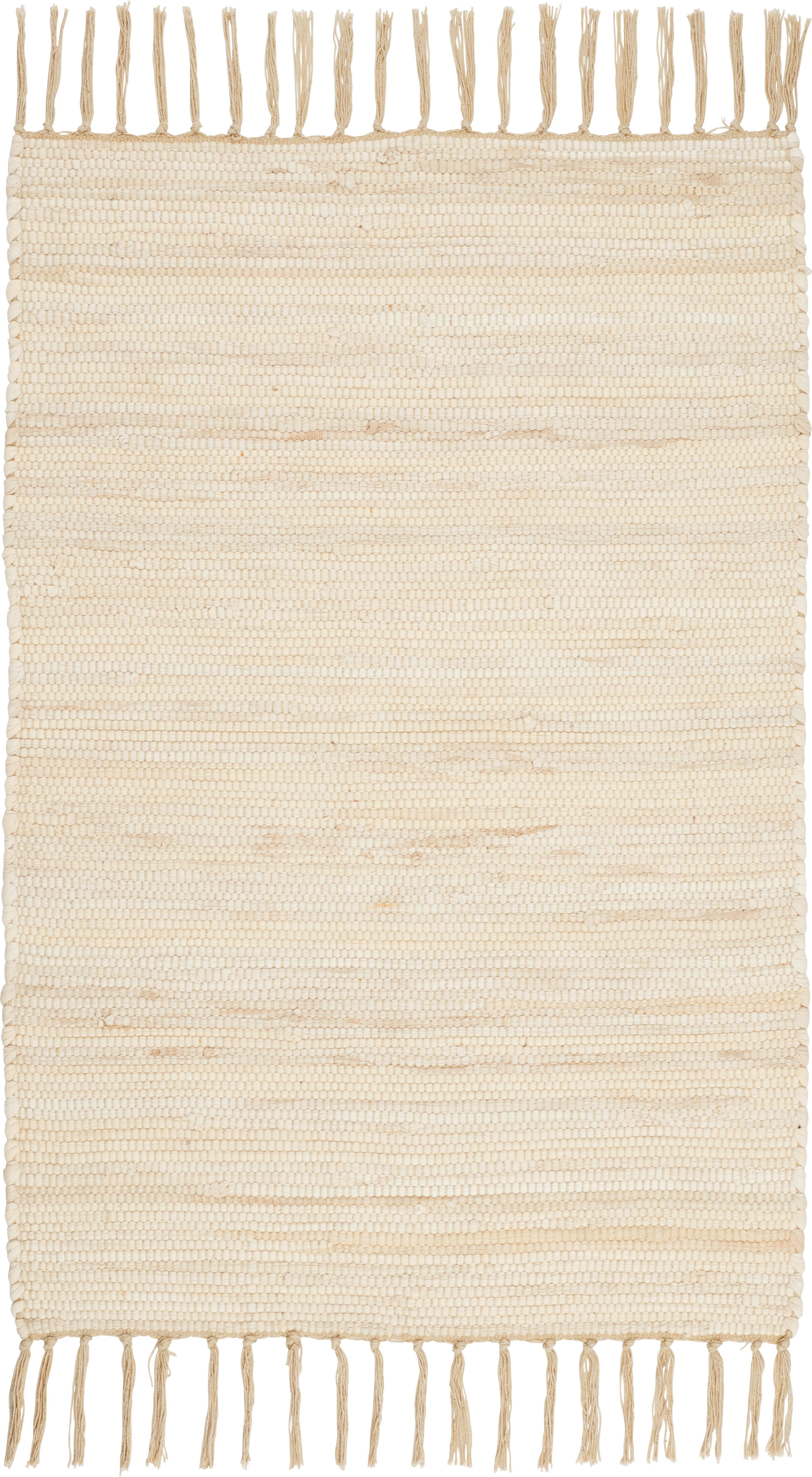 Fleckerlteppich Julia 1 in Creme ca. 60x90cm - Creme, ROMANTIK / LANDHAUS, Textil (60/90cm) - Modern Living
