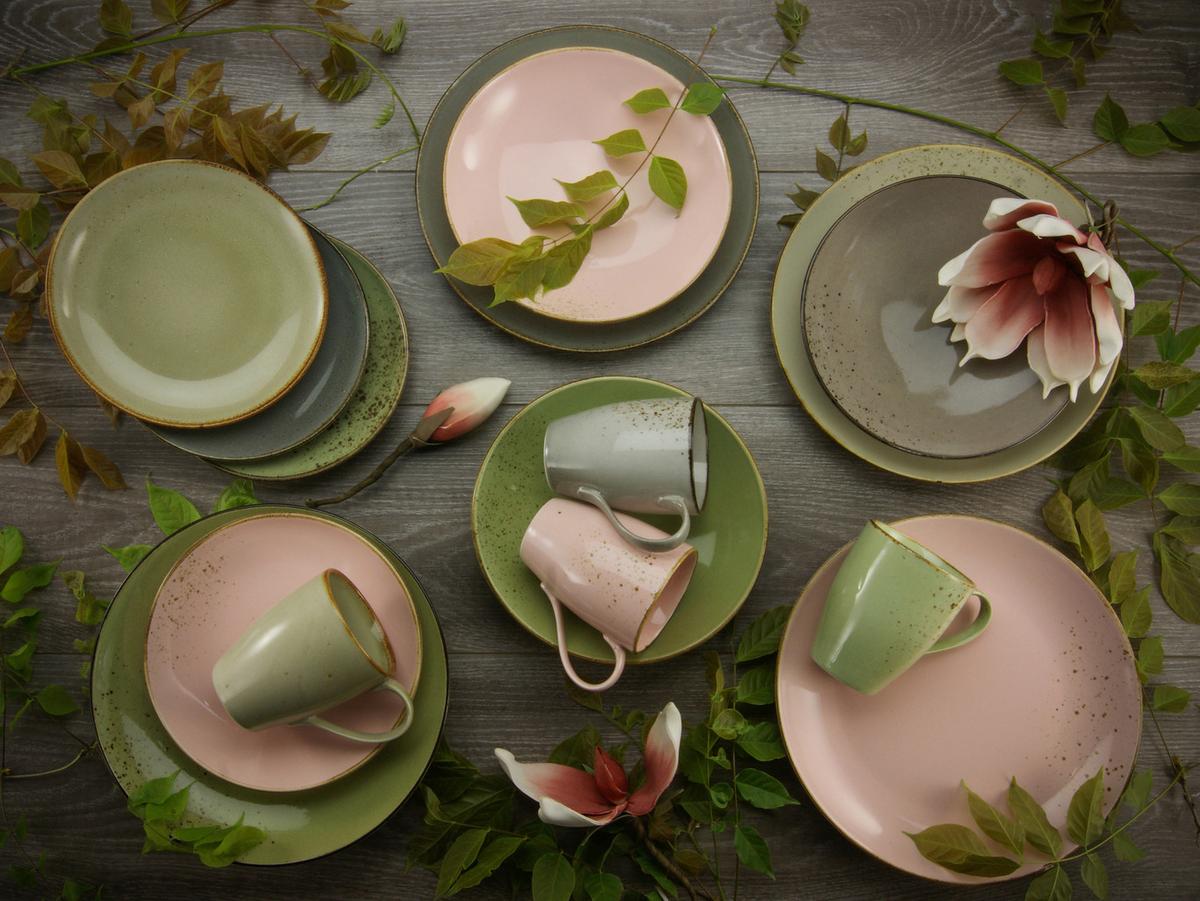 Kombinirani Servis Nature Vintage Garden, 16-Delni - roza/modra, Trend, keramika - Creatable