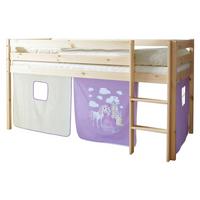 Pograd Malte, 90x200, Bor, Masivno, Lila - lila/naravne barve, Natur, les (90/200cm) - MID.YOU