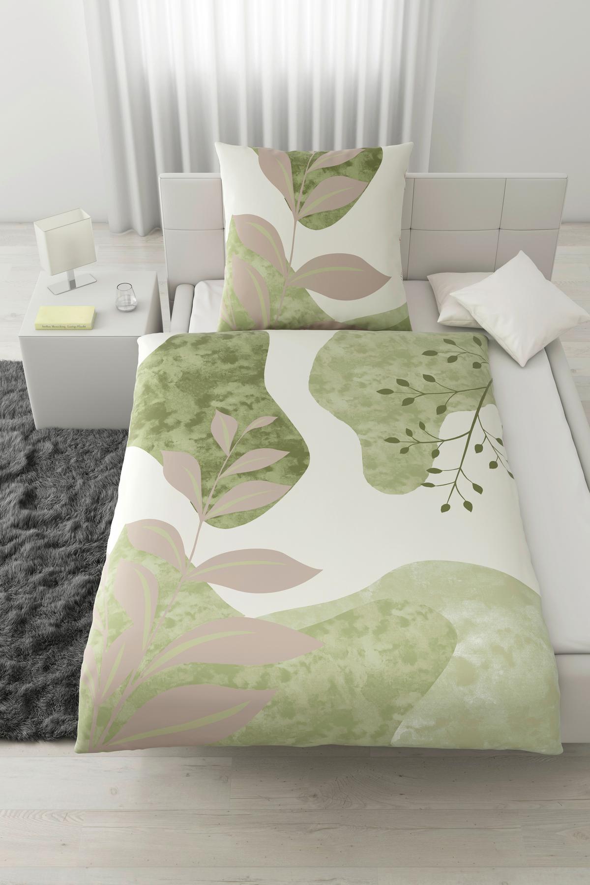 Bettwäsche Ice Burg Grün ca. 135x200cm - Grün, Textil (135/200cm) - Modern Living