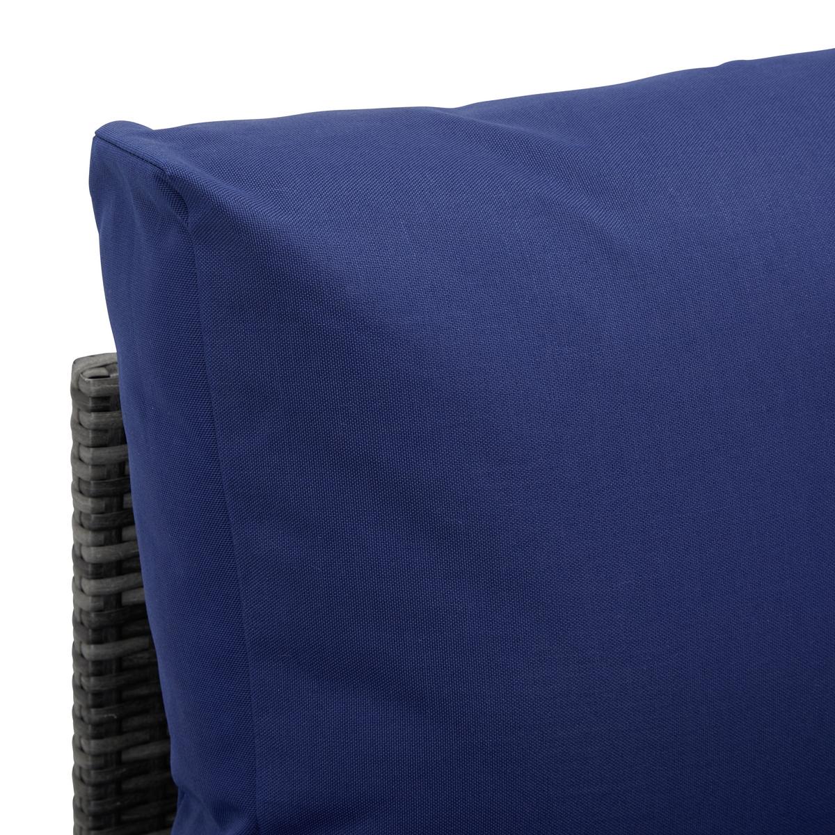 Gartenliege Antonella Blau Kunststoff/Metall/Textil - Dunkelblau, MODERN, Kunststoff/Textil (219/81/70cm) - Bessagi Garden