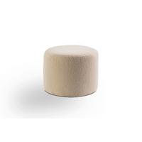 Hocker Kolo Beige - Beige/Schwarz, Basics, Kunststoff/Textil (51/41/51cm) - MID.YOU