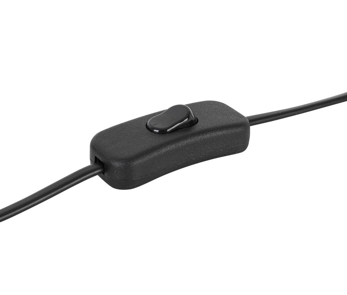 Veioză Musch - alămiu/negru, Modern, plastic/metal (18/30cm) - Mömax