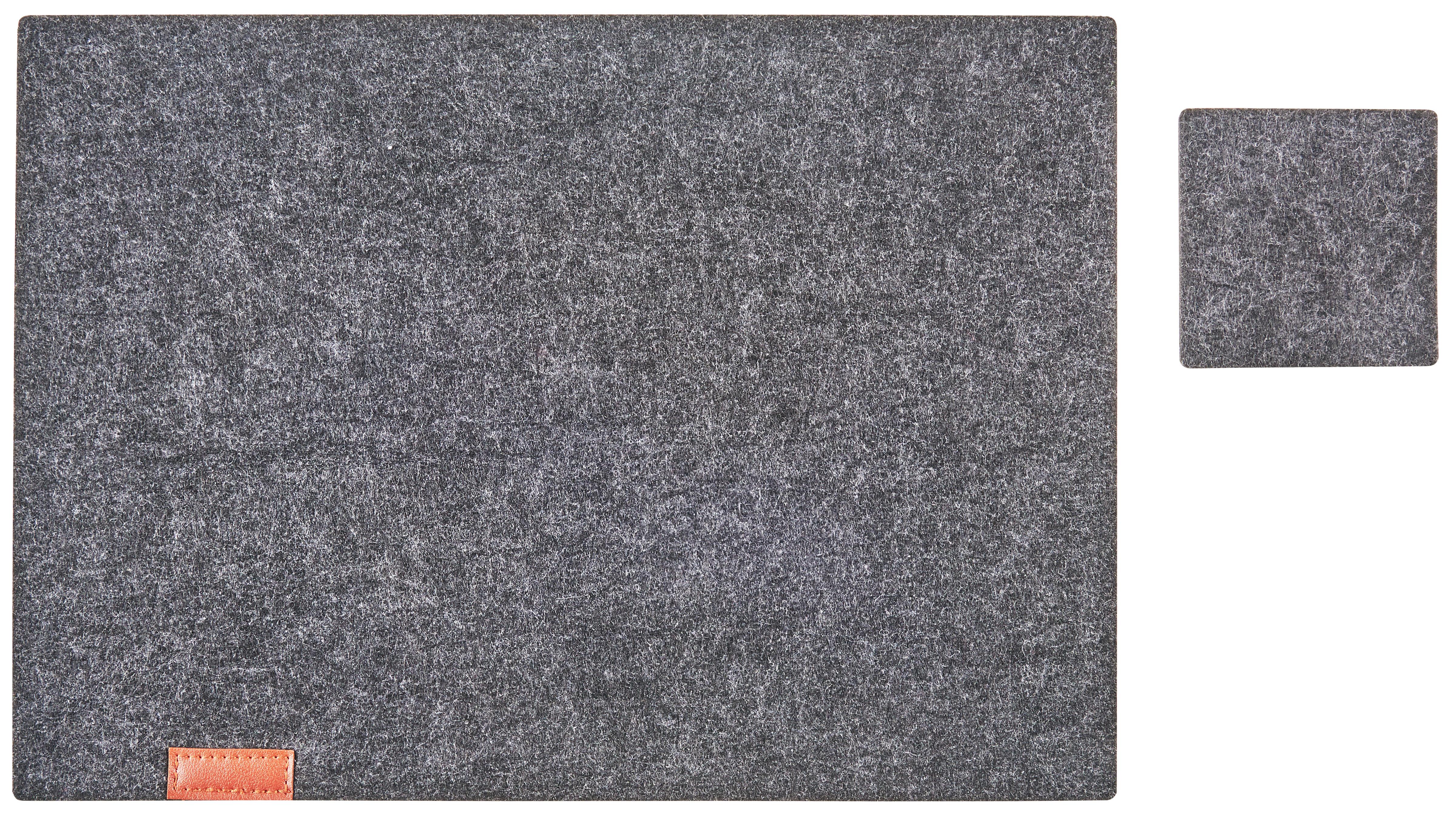 BORDSTABLETT FELT - mörkgrå, Modern, textil - Mömax