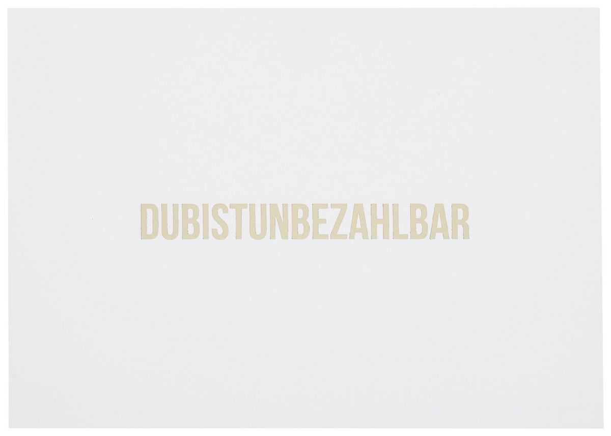 Postkarte Unbezahlbar - Goldfarben/Weiß, Papier (14,8/10,5cm)