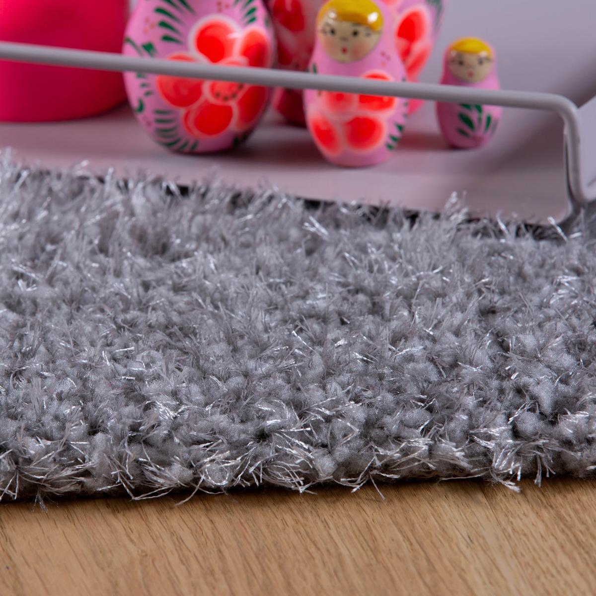 HOCHFLORTEPPICH MY EMILIA - Silberfarben, Konventionell, Textil (60/110cm) - Novel