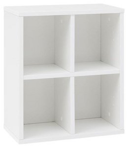 Oberschrank in Weiß online bestellen Wandboard mit 4 offenen Fächern online kaufen